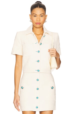 Chita Crop Short Sleeve Jacket L'AGENCE