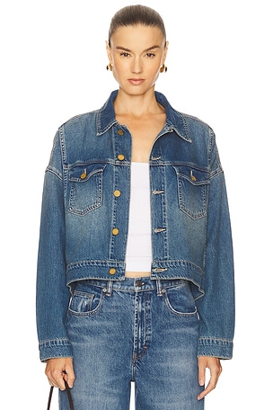 Vianney Hi-lo Crop Jacket L'AGENCE