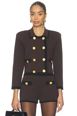 Janu Cont Trim Knit Jacket L'AGENCE