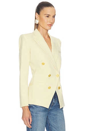 L'AGENCE Kyomi Double Breasted Blazer in Lemon. Size 2. Also