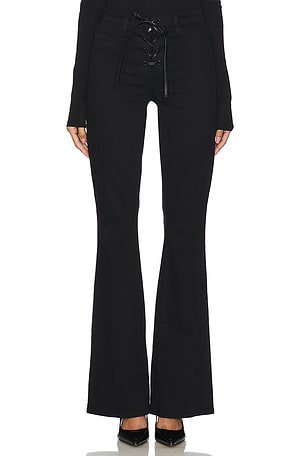 Charis High Rise Front Lace Up Flare Pant L'AGENCE