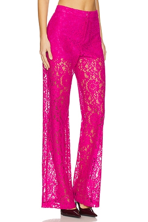 L'AGENCE Livvy Straight Leg Trouser in Pink