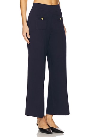 L'AGENCE Madrid Wide Leg Pant in Navy