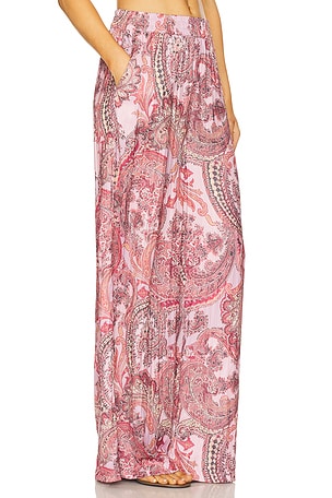 L'AGENCE Lillian Wide Leg Pant in Mauve