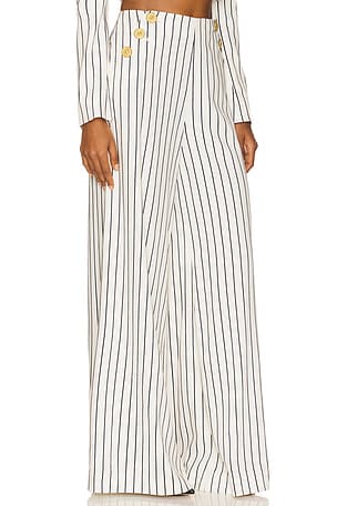 L'AGENCE Kingston Wide Leg Pant in White