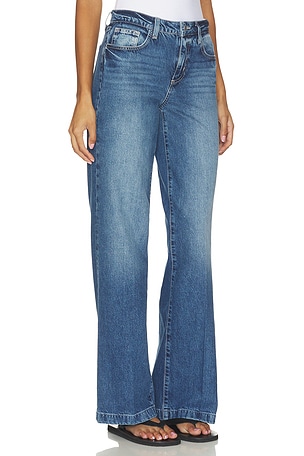 L'AGENCE Clayton Wide Leg Pant in Blue