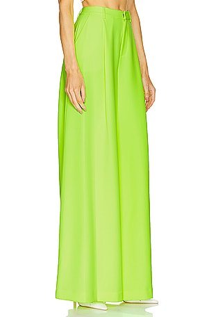 L'AGENCE Caspian Wide Leg Pant in Green