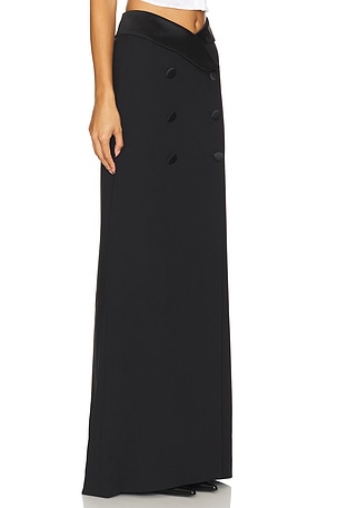 L'AGENCE Diara Tuxedo Skirt in Black