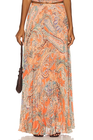 Torin Pleated Maxi Skirt L'AGENCE