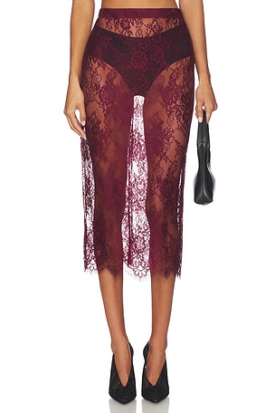 Makena Lace Pencil Skirt L'AGENCE