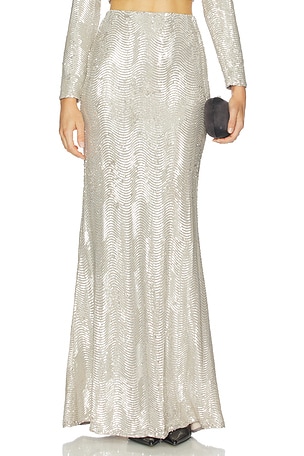 Sequin Zeta Long Skirt L'AGENCE