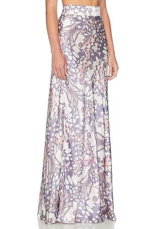 L'AGENCE Ryker Waistband Bias Skirt in Multi