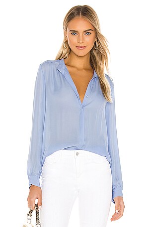 Bianca Band Collar Blouse L'AGENCE