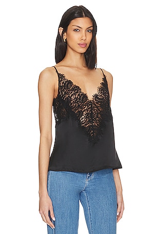 L'AGENCE Priya Lace Cami in Black
