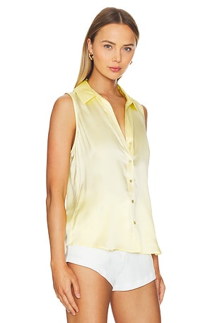 L'AGENCE Emmy Sleeveless Blouse in Yellow