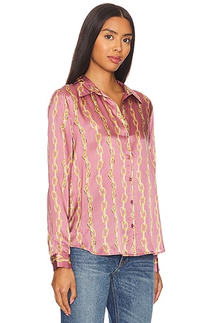 L'AGENCE Tyler Long Sleeve Blouse in Mauve