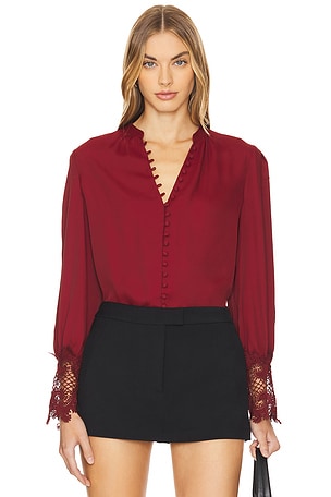 Ava Lace Cuff Blouse L'AGENCE