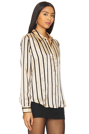 L'AGENCE Tyler Long Sleeve Blouse in Cream