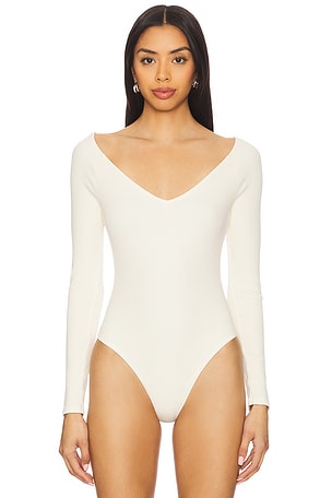 L'AGENCE Winona Bodysuit in Ivory