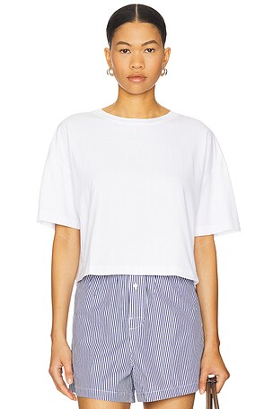 Daria Oversized Crop Tee L'AGENCE