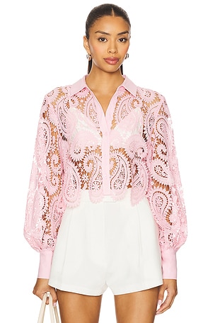 Odelia Crop Button Down Top L'AGENCE