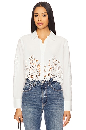 Seychelle Cropped Buttondown Top L'AGENCE