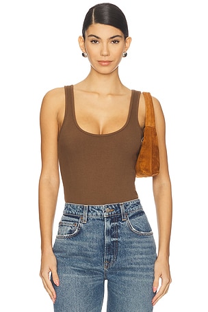 Nica Scoop Neck Tank Bodysuit L'AGENCE