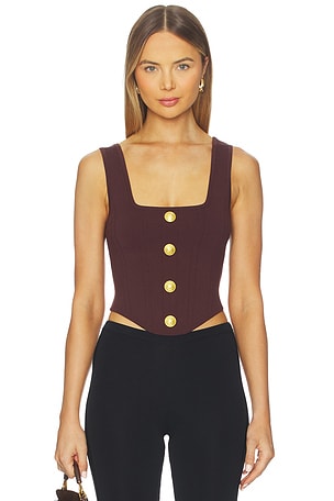 Saga Square Neck Knit Corset L'AGENCE