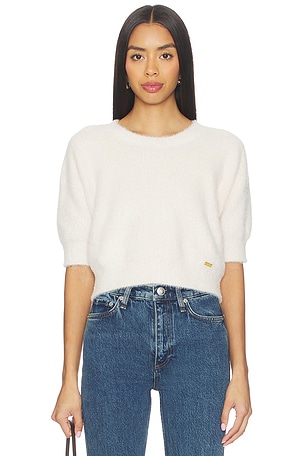 Guinevere Short Sleeve Crop Crew Top L'AGENCE