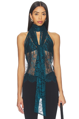 Reece Tie Neck Sleeveless Blouse L'AGENCE