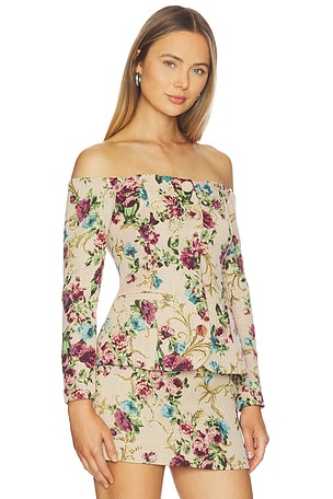 L'agence alice off shoulder blazer en color Beige