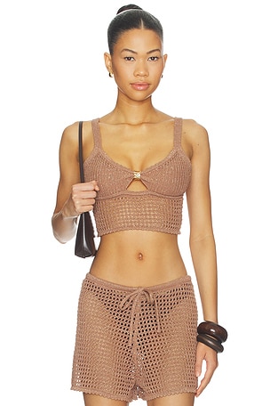 Tracy Pointelle Knit Bralette L'AGENCE