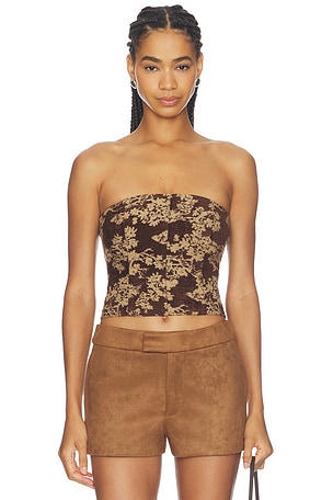 Paulette Strapless Corset Top L'AGENCE