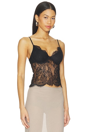 L'AGENCE Rosel Lace Camisole in Black