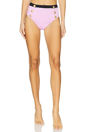 Vanessa Colorblock Chic High Waisted Bikini Bottom L'AGENCE