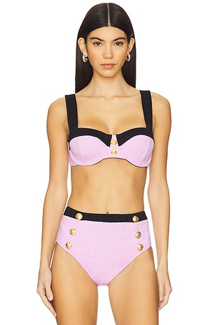 Alexandria Colorblock Chic Bikini Top L'AGENCE