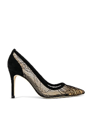 L L’Agence Simone pump, black lace pump main image 0