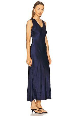 LA Made Wynn Silky Maxi Dress in Navy
