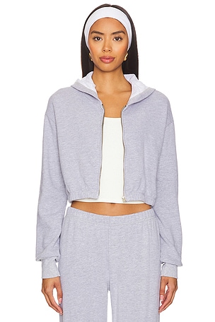 Zip Up Crop Hoodie LA Made