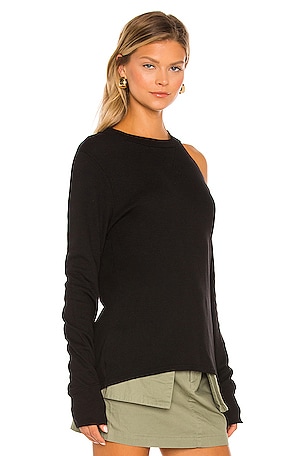 LA Made Iconic Cold Shoulder Top in Black
