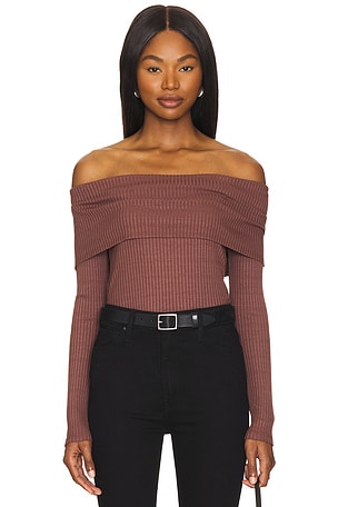 Kayla Off Shoulder Long Sleeve Top LA Made