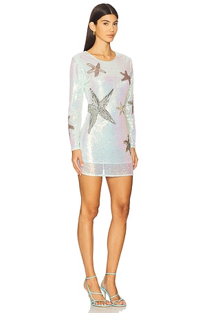 Leslie Amon Mermaid Skin Dress in Baby Blue