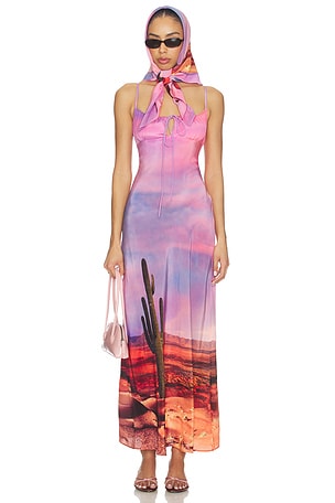 x REVOLVE Timeless Palm Spring Dress With Head Scarf Leslie Amon