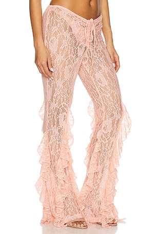 Leslie Amon x REVOLVE Ruffle Pant in Rose