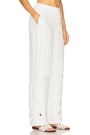 Leslie Amon Coral Reef Pant in Ivory