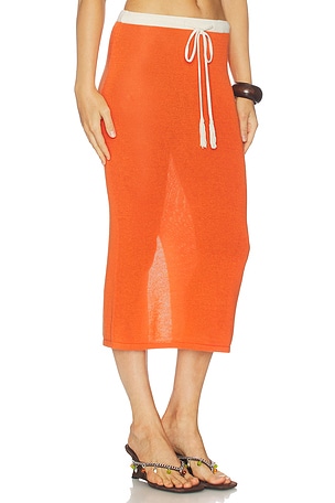 Leslie Amon Noelle Skirt Orange in Orange. Size XS. Also