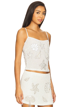 Leslie Amon Sea Tank Camisole in Ivory