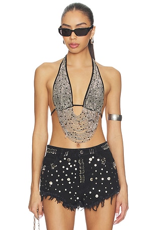 x REVOLVE Round Floating Desert Top Silver Leslie Amon