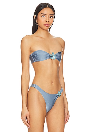 Leslie Amon Maui Bandeau Top in Blue