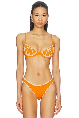 TOP BIKINI ORANGE SLICE Leslie Amon
